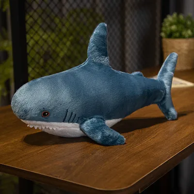 Cute Shark Pillow Plush Toy Shark Doll Bed Sleeping Cushion for Kids Gift