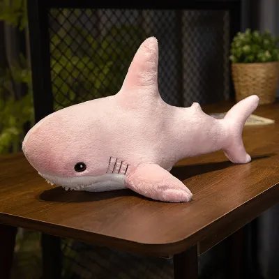 Cute Shark Pillow Plush Toy Shark Doll Bed Sleeping Cushion for Kids Gift