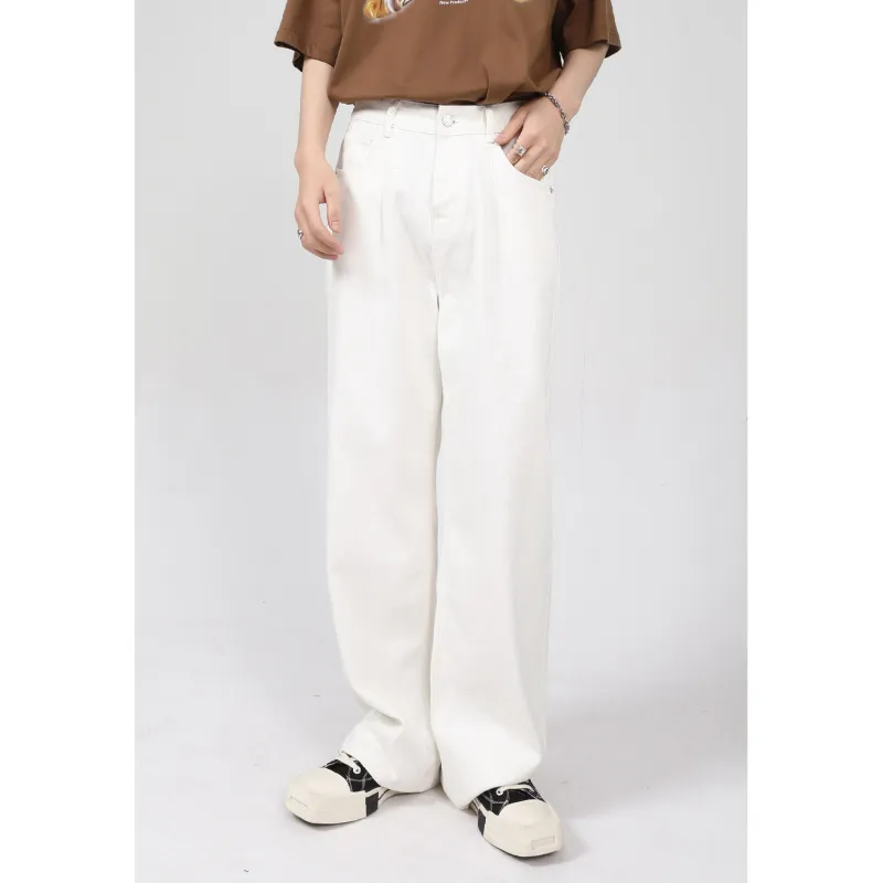 Men's Casual Basic Straight Leg Loose Cotton Blend Jeans