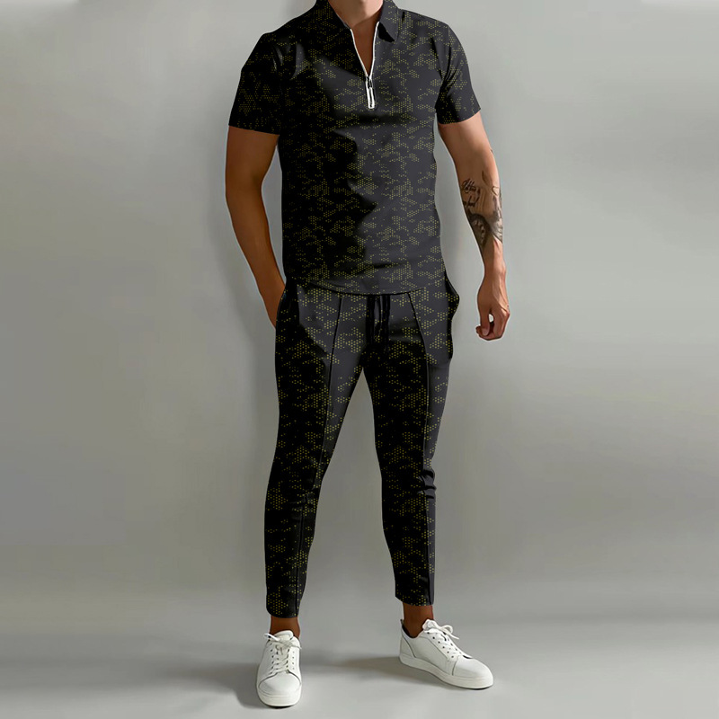 Wholesale Men'S Fashion Solid Color Lapel Zipper Short