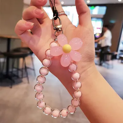 Women Fashion Cute Handmade Flower Beaded Key Chain