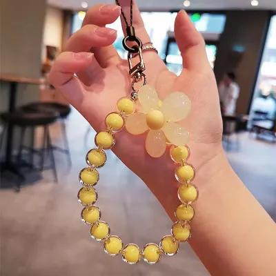 Women Fashion Cute Handmade Flower Beaded Key Chain
