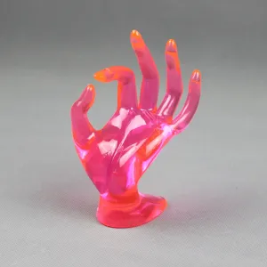 Transparent Ok Hand Ring Display Stand Jewelry Shop Display Hand Model Props Counter Display Ornaments