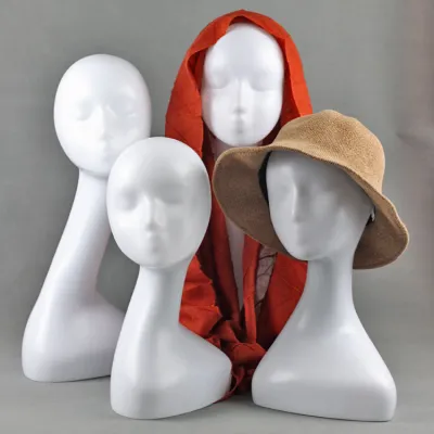 Plastic Women Head Model Display Scarf Wig Hat Display Stand Clothing Storage Mannequin
