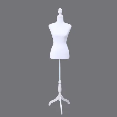 Foam Women Half-Length Floral Printed Linen Mannequin for Home Storage Display Props