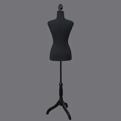 Foam Women Half-Length Floral Printed Linen Mannequin for Home Storage Display Props