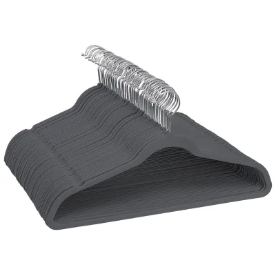 Multifunctional Home Flocking Plastic Non-Slip Clothes Storage Hangers 200 Pack