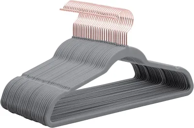 Multifunctional Home Flocking Plastic Non-Slip Clothes Storage Hangers 200 Pack