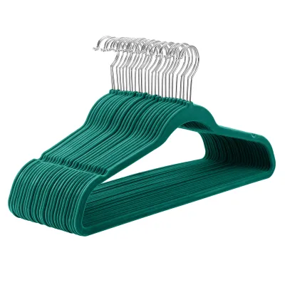 Multifunctional Home Flocking Plastic Non-Slip Clothes Storage Hangers 200 Pack