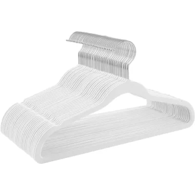 Multifunctional Home Flocking Plastic Non-Slip Clothes Storage Hangers 200 Pack