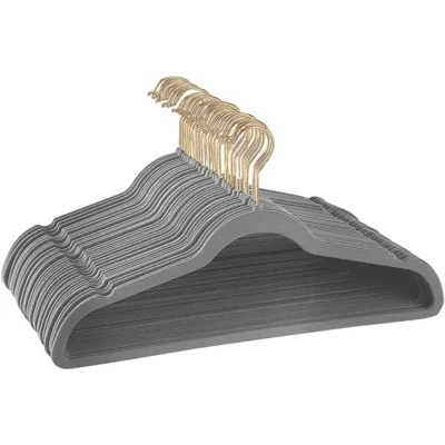 Multifunctional Home Flocking Plastic Non-Slip Clothes Storage Hangers 200 Pack