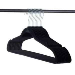 Multifunctional Home Flocking Plastic Non-Slip Clothes Storage Hangers 200 Pack