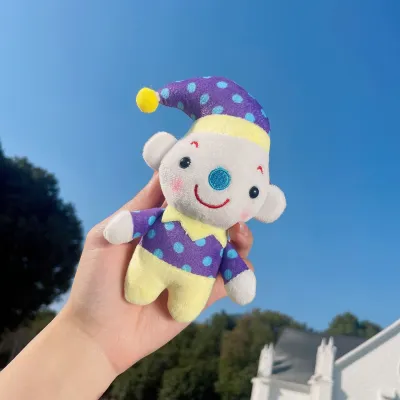 Children Kids Baby Fashion Clown Plush Toy Keychain PP Cotton Short Plush 12cm