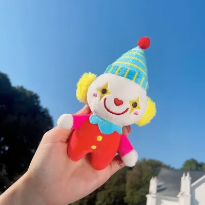 Children Kids Baby Fashion Clown Plush Toy Keychain PP Cotton Short Plush 12cm