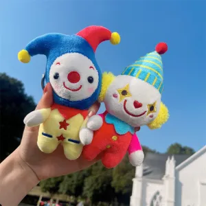 Children Kids Baby Fashion Clown Plush Toy Keychain PP Cotton Short Plush 12cm