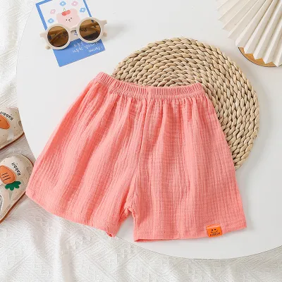 Children Kids Baby Fashion Boys Girls Casual Solid Color Cotton Shorts