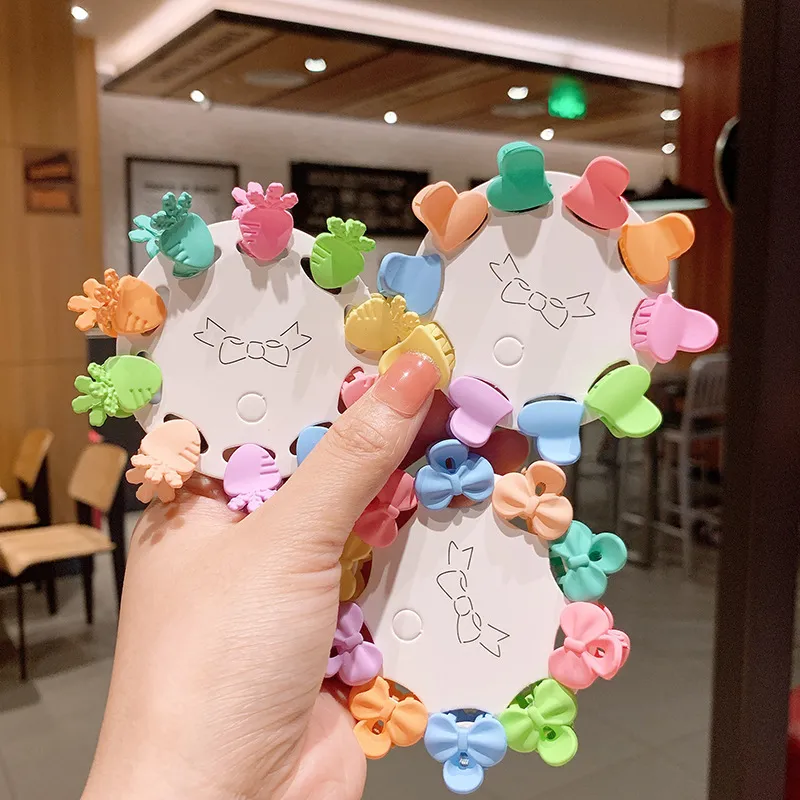 Children Kids Baby Fashion Girls Cartoon Hairclip Hair Accessories Set Plastic Resin