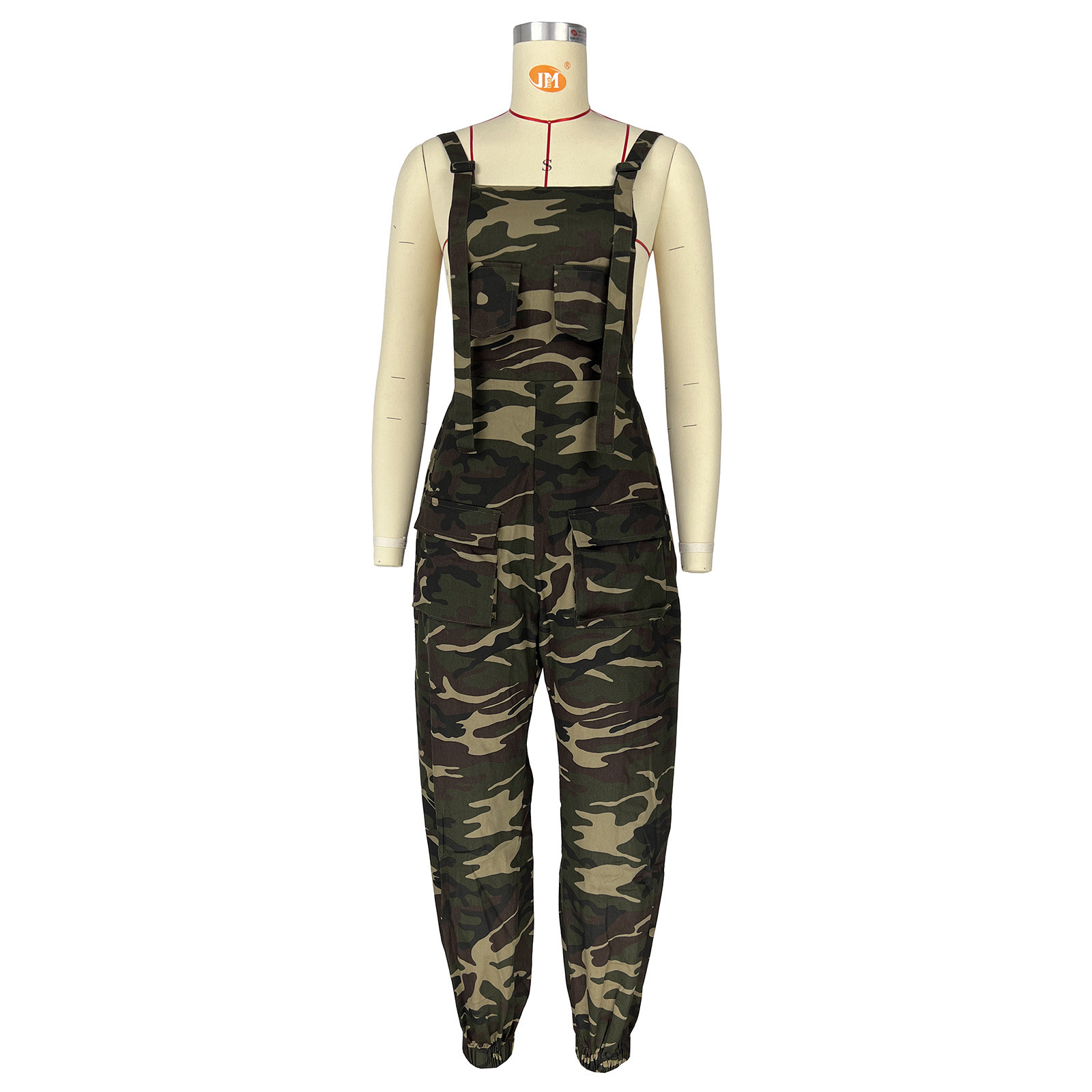 Wholesale Women Fashion Casual Camouflage Printed Overalls