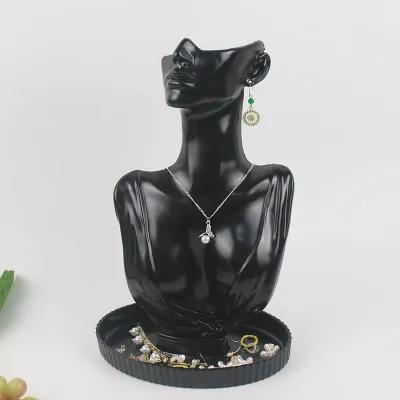Plastic High-End Jewelry Clothing Shop Necklace Earrings Display Stand Storage Props Mannequin