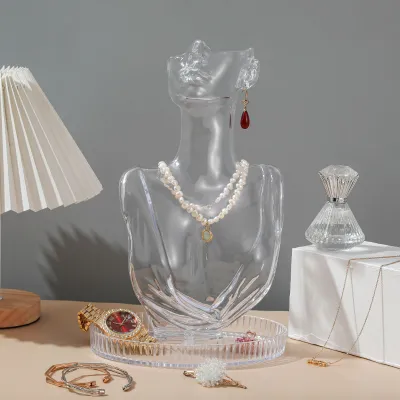 Plastic High-End Jewelry Clothing Shop Necklace Earrings Display Stand Storage Props Mannequin