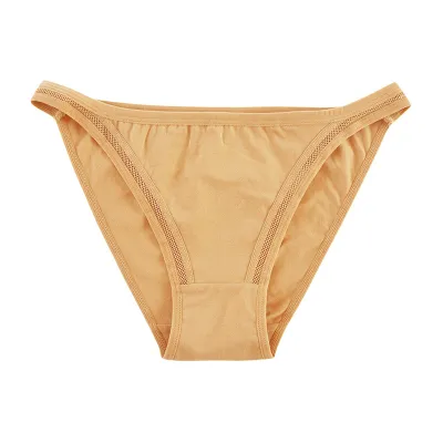 Women Sexy Simple Sports Bikini Breathable Low Waist Pure Cotton Triangle Panties