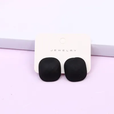 Women's Simple Square Polygonal Three-Dimensional Faceted Spray Paint Candy Color Acrylic Earrings