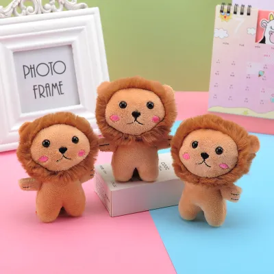 Children Kids Baby Fashion Cartoon Little Lion Doll Plush Toy Keychain