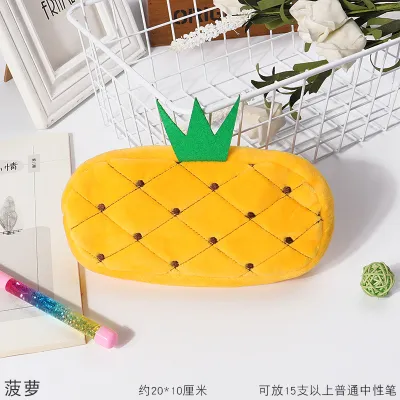Cartoon Cute Velvet Plush Pencil Bag for Kids