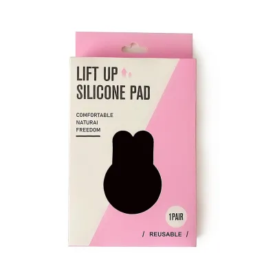 Women Silicone Pull Up Invisible Nipple Sticker Bra with Ruffles