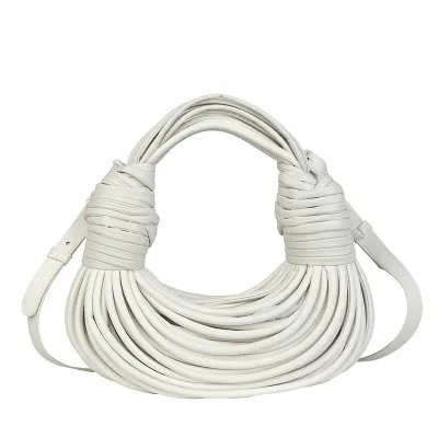 Women Creative Hand-Woven Solid Color PU Handbag