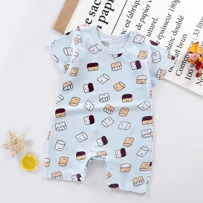Toddlers Newborn Baby Fashion Girls Boys Casual Short Sleeve Cartoon Romper