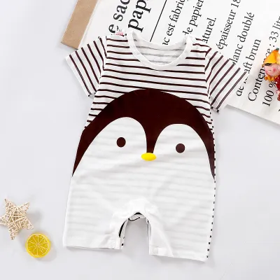 Toddlers Newborn Baby Fashion Girls Boys Casual Short Sleeve Cartoon Romper