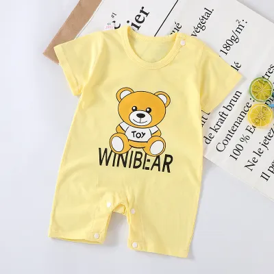 Toddlers Newborn Baby Fashion Girls Boys Casual Short Sleeve Cartoon Romper