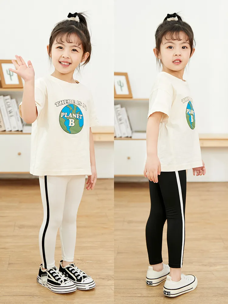 Wholesale Children Kids Baby Fashion Girls Casual Basic Print Leggings Pants
