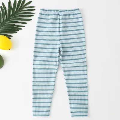 Stripe Flannel Kids Baby Girls Casual Basic Leggings Pants 0-3T