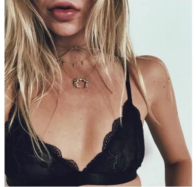 Women Sexy Solid Color Lace Bra Panty Set