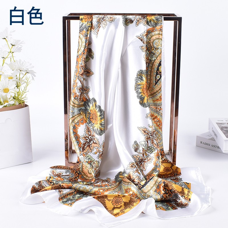 Wholesale Women Classic Vintage Printed Silk Scarf