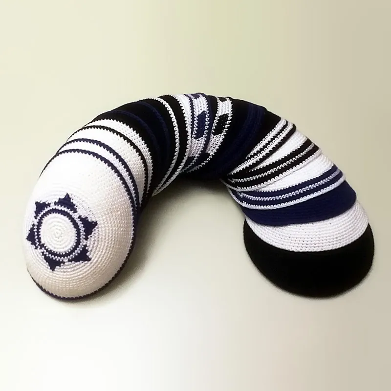 Men Fashion Multicolor Israeli Jewish Handmade Kippa Kippot Prayer Hat