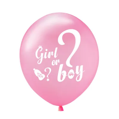 Baby Shower Supplies Gir Or Boy Gender Reveal Balloon He Or She Latex Balloon
