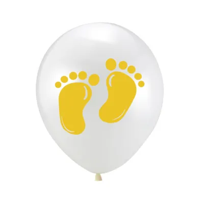 12 Inch Printedd Heart Foot Latex Balloon Baby Shower It'S A Boy Gender Reveal Party Supplies