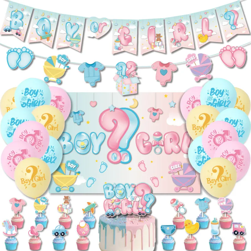 Gender Reveal Balloon Party Supplies Boy Girl Baby Shower Party Balloon 12 Inches