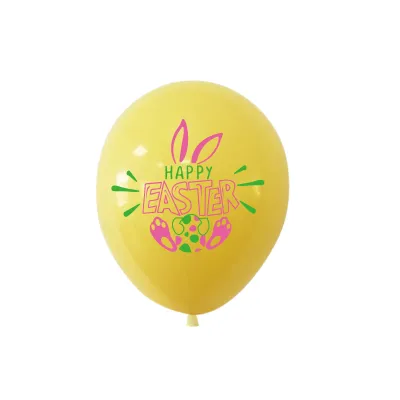 Easter Party Cute Bunny Printing Latex Balloon Decoration