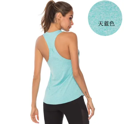 Women Loose Fit Moisture Wicking Sports Racerback Tank Top