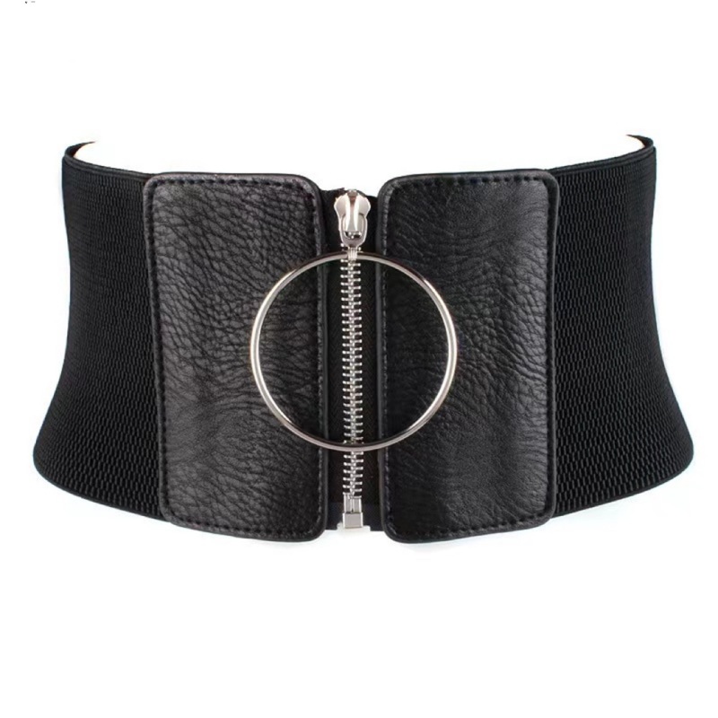 Wholesale Women Fashion Simple Zipper Elastic Elastic Extra