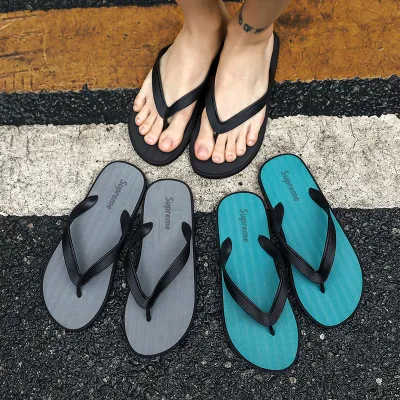 Men Fashion Pvc Flip Flops Beach Slippers