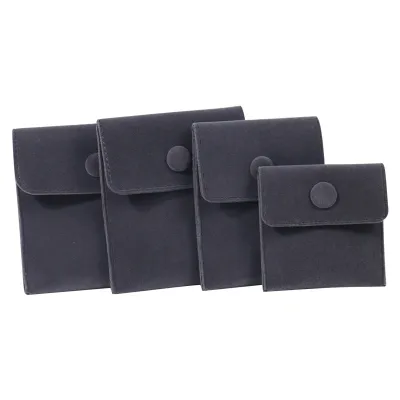 Women Fashion Solid Color Button Cloth Gift Bag for Jewelry Packaging