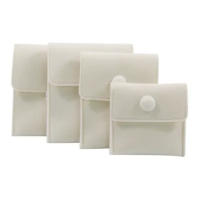 Women Fashion Solid Color Button Cloth Gift Bag for Jewelry Packaging
