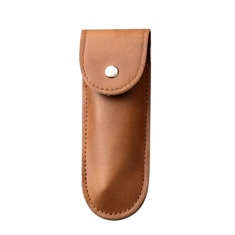 Simple Stainless Steel Wine Knife Leather Cover for Home Storage