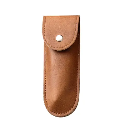 Simple Stainless Steel Wine Knife Leather Cover for Home Storage