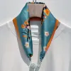 16- Floral Peacock Blue(Diamond Silk Scarf)